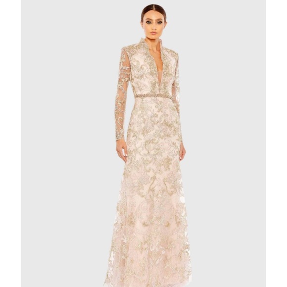 Mac Duggal 11165 Long Sleeve Formal Gown